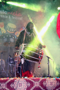 a muscian performing